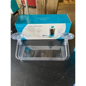 Clever Container Clear Clever Shelf Suction Cup Bathroom Shower Organizer